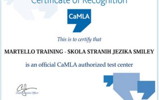 Škola stranih jezika - Smiley CAMLA sertifikat